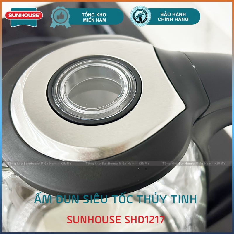 Ấm đun siêu tốc thủy tinh cao cấp Sunhouse SHD1217